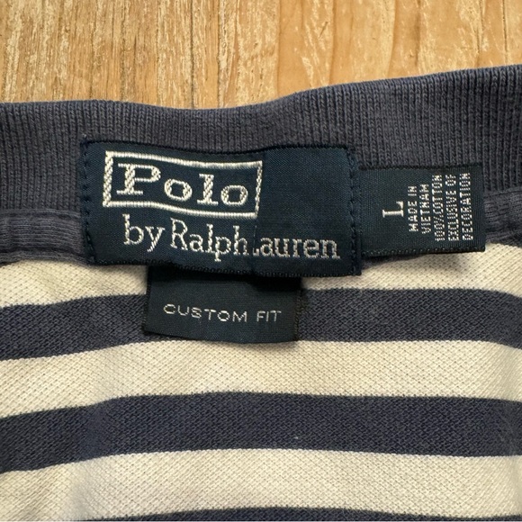 Polo Ralph Lauren Striped Collared Shirt  Men's Size L Custom Fit - Picture 6 of 6